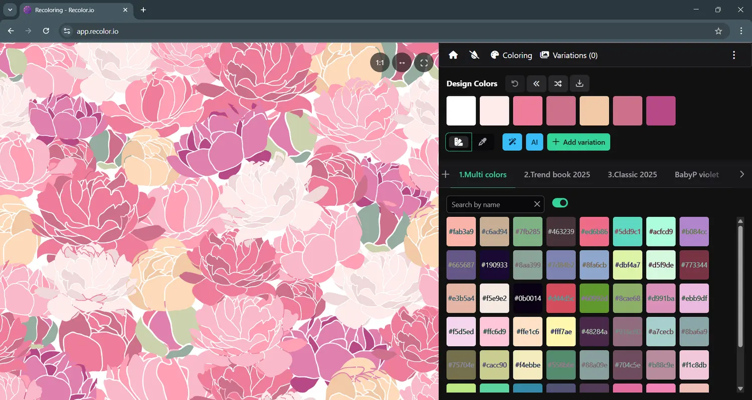 Image showing recolor.io colorpalet